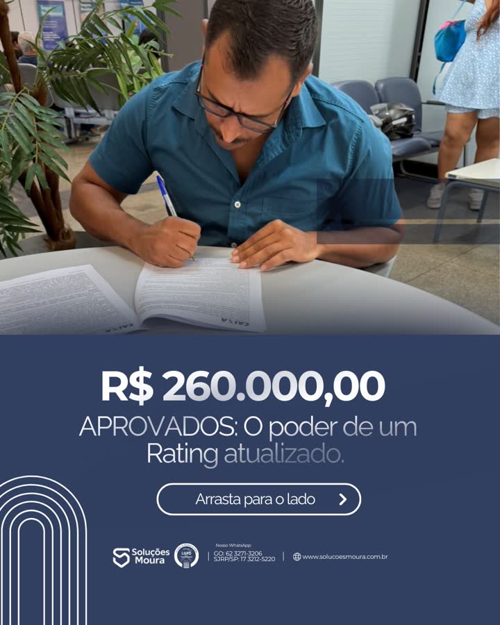 De R$ 0 de crédito para R$ 260 mil aprovados